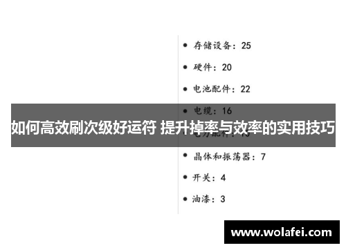 如何高效刷次级好运符 提升掉率与效率的实用技巧